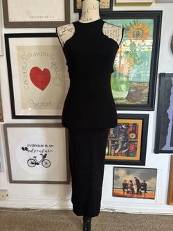 Zara Black Form Fitting Long Dress