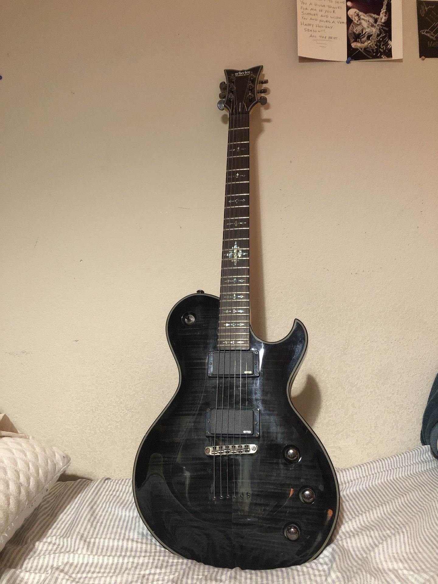 Schecter Damien Solo-6 Elite See-Thru Black, EMG Pickups