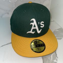 New Era A’s Hat w Butterfly Embroidery 7 1/8