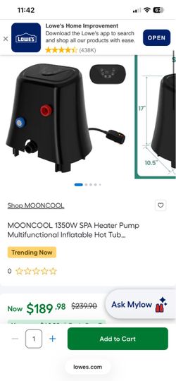 Hot tub inflatable pump 30$