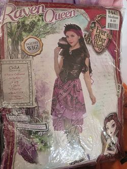 Ever After High 4 Piece Costume  New With Wig Kids 8-10