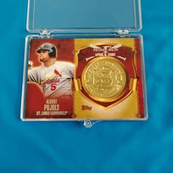 Rare Old Albert Pujols Baseball Card First Home Run 2015 Topps FHRM-AP