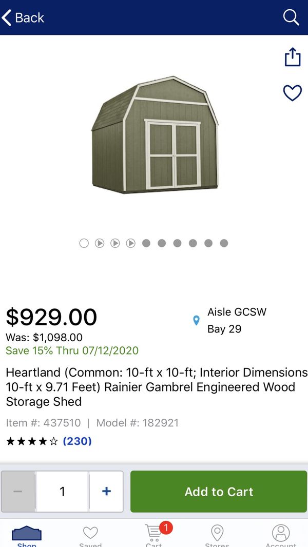 shop heartland rainier gambrel engineered wood storage