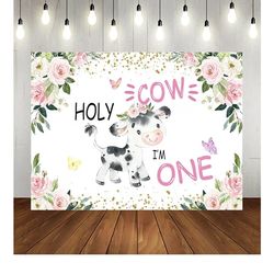 “HOLY COW I’M ONE” Party Decorations