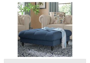Large Tufted Upholstered Ottoman Coffee Table