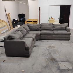 Grey Bassett Sectional Couch 