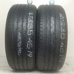 2 Tires 235 45 19 Continental ContiProContact high tread no repairs