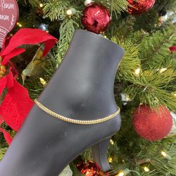 14k CUBAN LINK ANKLET 
