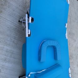 Adjustable Folding Lounge Chair w/ Cushion – Heavy Duty, Portable – Clearance