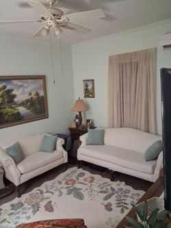 Cream sofa