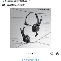 LEVN Trucker Headset, Trucker Bluetooth Headset with Noise Cancelling Microphone & Mute Button, Bluetooth Headsets V5.2 Multipoint for Work from Home/