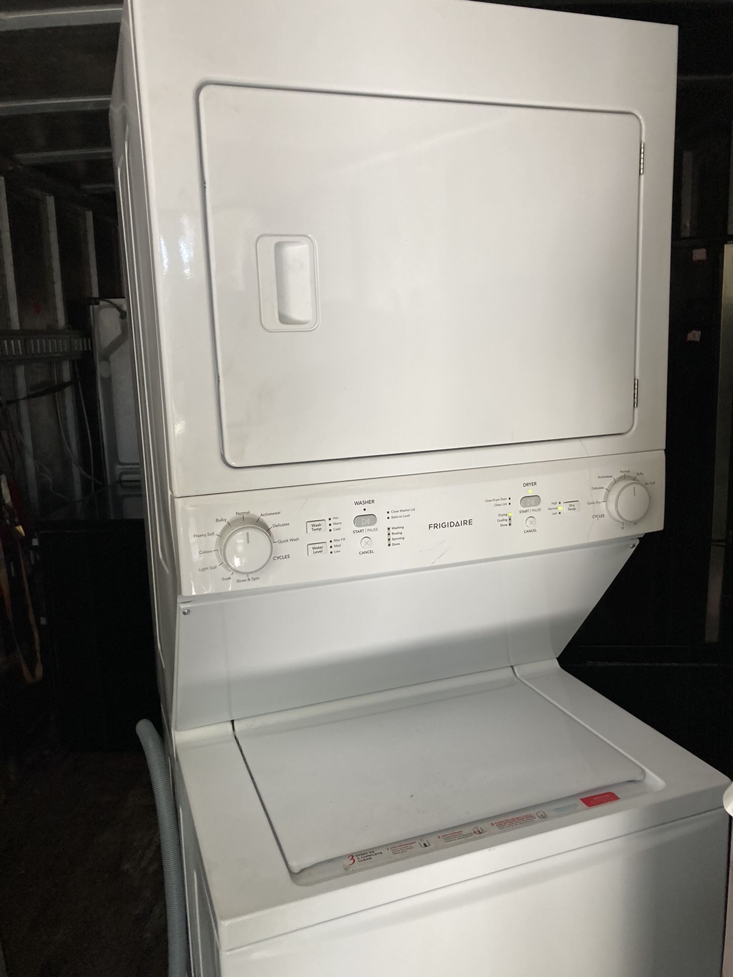 Frigidaire Stackable Washer and Dryer $500   Pick up in Decatur Georgia