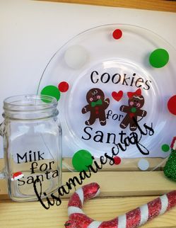 Cookies for Santa plate set