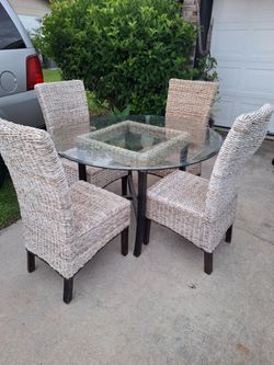 Glass table set