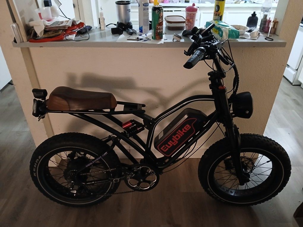 Euybike Cafe Racer 48v 25ah Battery Long Distance 30mph E Bike