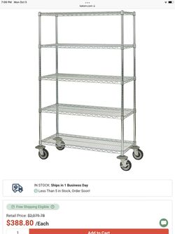 Heavy duty chromate wire shelving unit