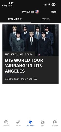 BTS ARIRANG TOUR TICKETS