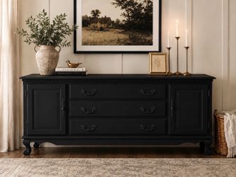 Vintage Modern Black Buffet