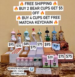 Starbucks Bearista Glass Cups