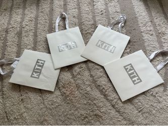 KITH White Paper Tote Bag with Silver Logo - Bundle of 4