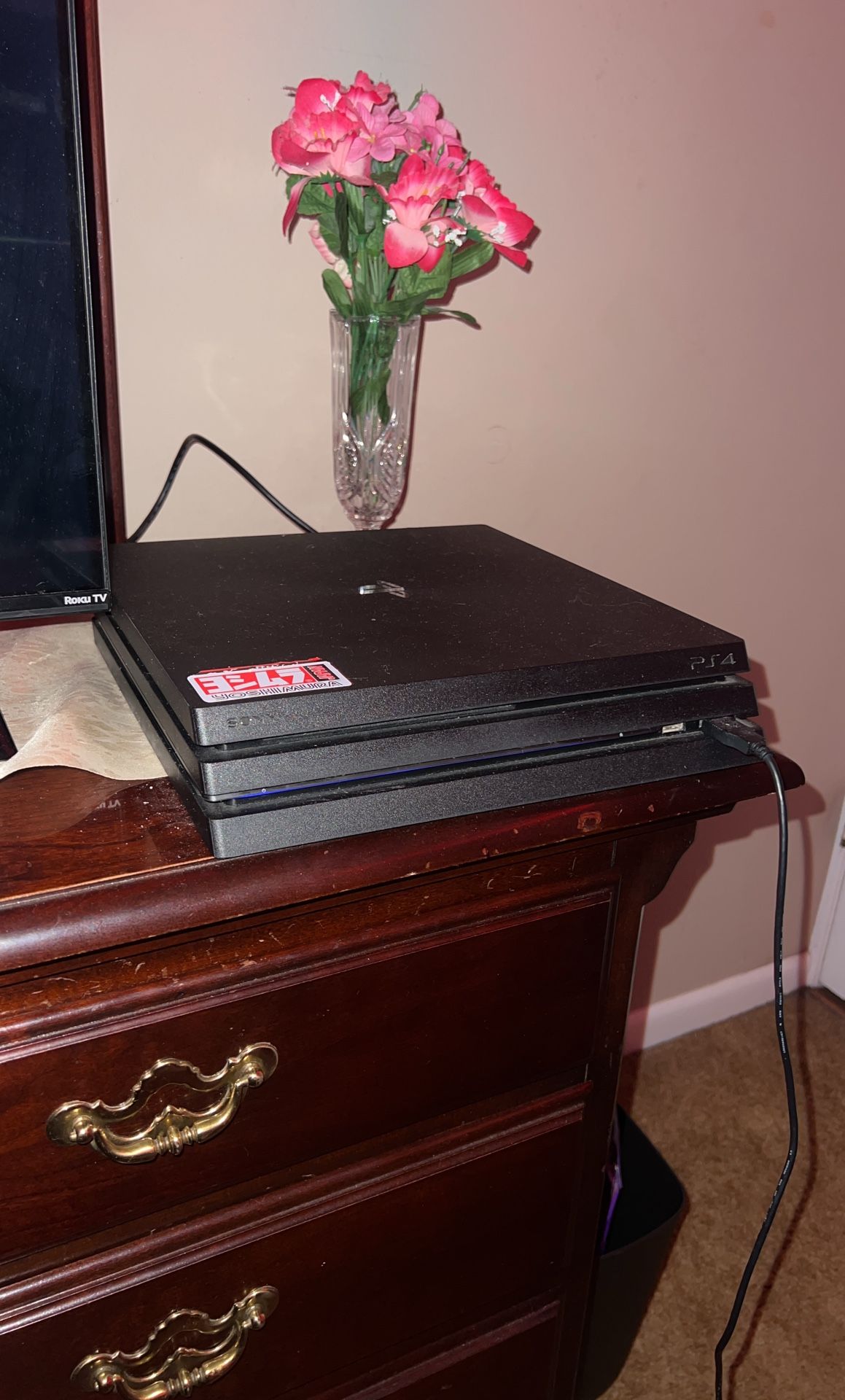 PS4 Pro W/ 2 Controllers and Headphones