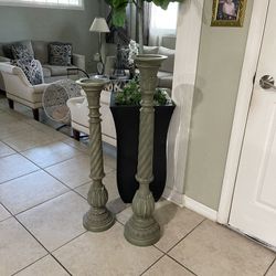 Two Long Candle Holders Decor