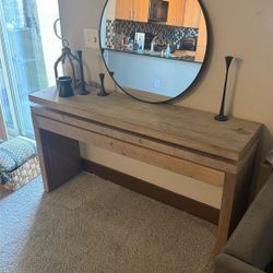 58” Wooden Console Table Sofa Table for Livingroom, Bedroom, Entryway