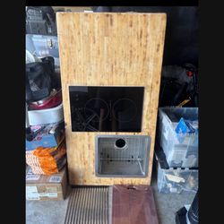 Custom Counter Top With Electric Stove/Sink
