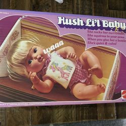 1975 Vintage Mattel Hush Li’l Baby Doll in Original Box 