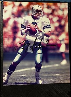 Troy Aikman signed picture n rare cards