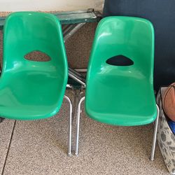 Pair Of Kids Mid Century Playroom Or Desk Chairs