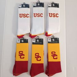 USC University Of Southern California Trojans Strideline Crew Socks