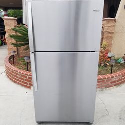 Whirlpool Refrigerator Stainless Steel 21cu Ft 33x31x66🚨👍3 MONTHS WARRANTY