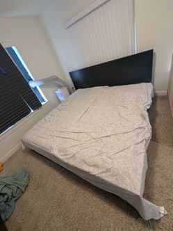 King size IKEA bed with headboard
