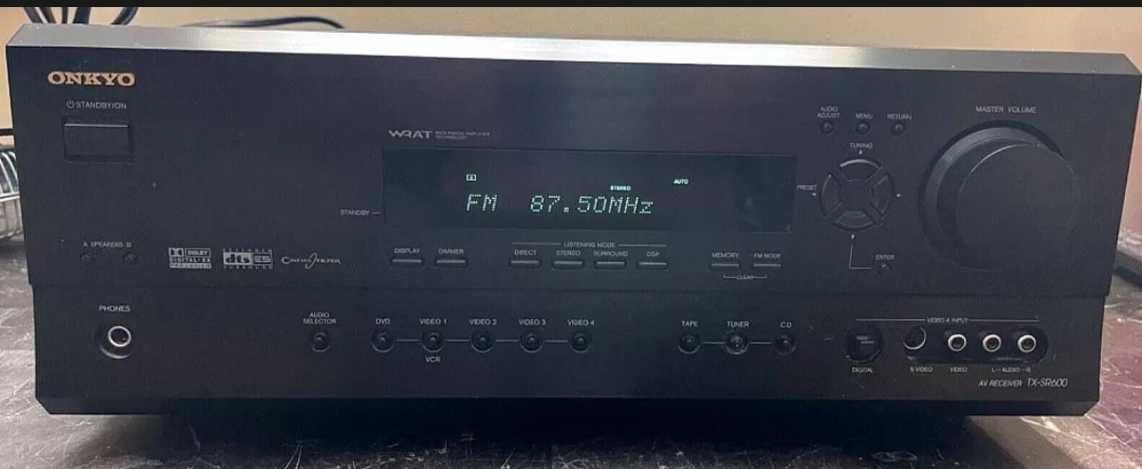 Onkyo TX-SR600 5.1, 6.1 Channel Surround Sound AV Receiver-Fully Tested!