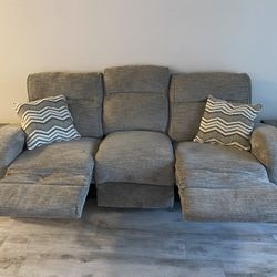 Recliner Couch and Oversized Chair