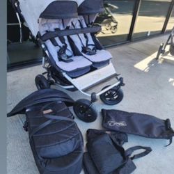 Mountain BUGGY double Jogging Stroller With Bassinette 