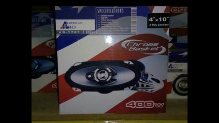 Car audio speaker 4x10 3 way speaker pair