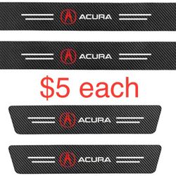 4Pcs Car Door Sill Protective Decorative Strips, for Acura CDX NSX TSX MDX ILX TL TLX RL RLX RDX ZDX TLX-L, Anti-Scratch Trim Cover Strip