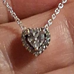 PANDORA AUTHENTIC BRAND NEW PAVE ELEVATED HEART NECKLESS WHITE OR PINK HEART AVAILABLE 21.2 ADJUSTABLE