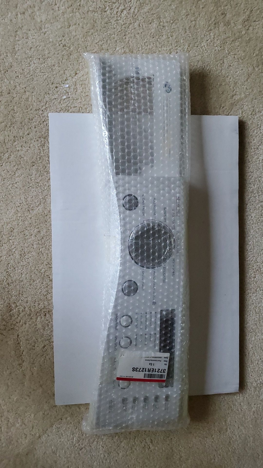 Genuine LG Washer Control Panel Assembly