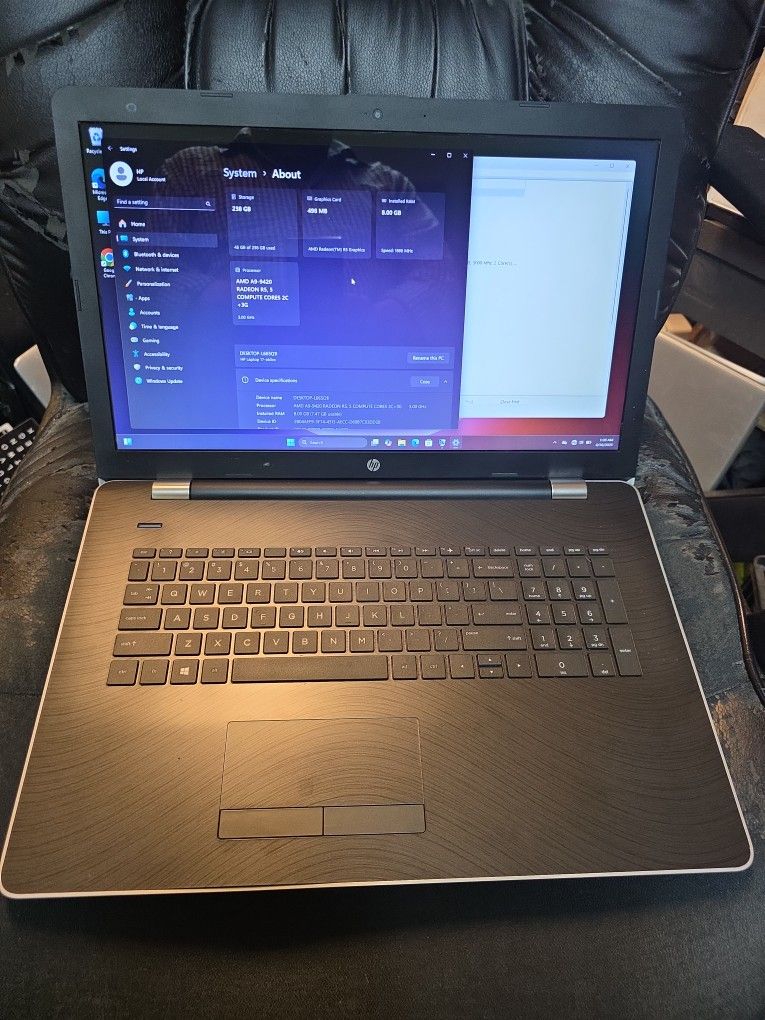 HP 17-ak0xx laptop - AMD A9-9420 -
