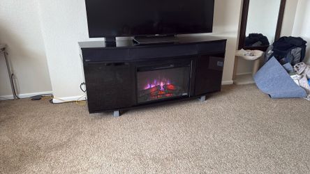 Modern Electric Fireplace TV Stand