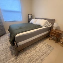 Queen Bed frame , Mattress And Box Spring