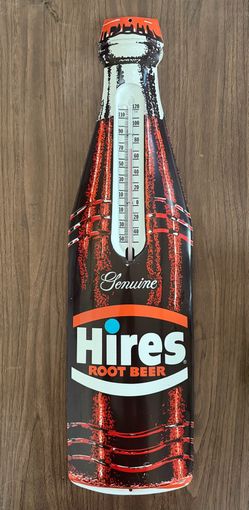 Vintage Hires Root Beer thermometer sign - mint condition