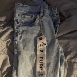 Purple Jeans Size 28 P001 Skinny 