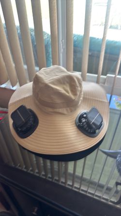 Solar powered lawn hat