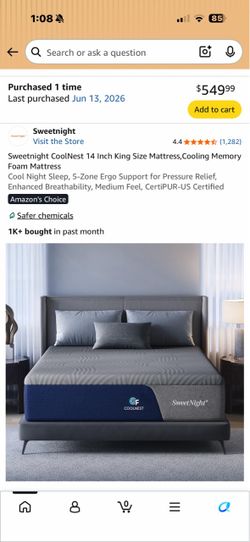 Like new King mattress