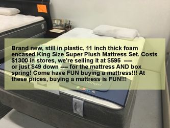 King Size Super Plush Mattress Set Brand New Still in Plastic