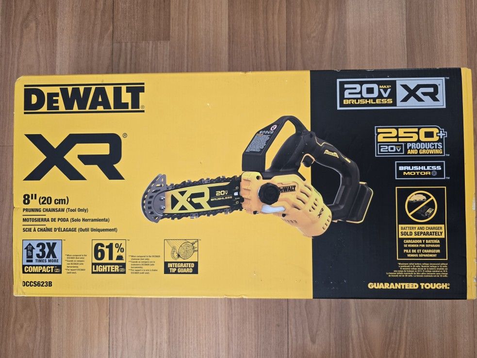 Dewalt 20v XR Brushless 8" Pruning Chainsaw